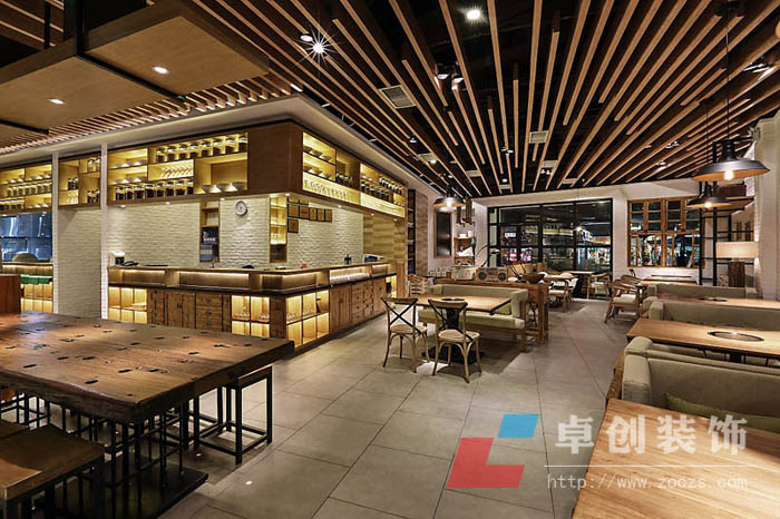 餐飲店面裝修設計圖片、餐飲店裝修效果圖、餐飲店裝修案例